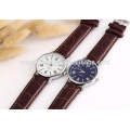 Alibaba express supplier china blue white dial wrist watch strap leather